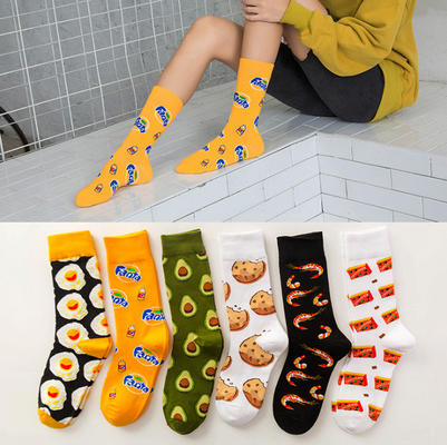 High Qualty Wholesale Cartoon Funny Food Bread Lobster Cotton Couples Socks Men