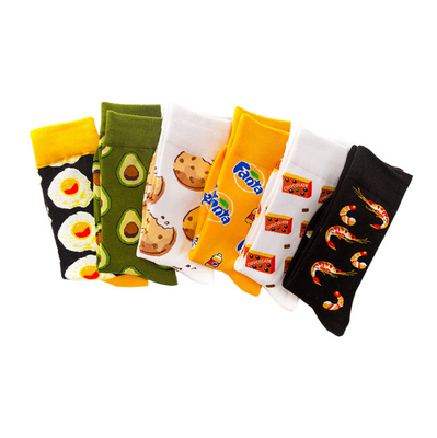 High Qualty Wholesale Cartoon Funny Food Bread Lobster Cotton Couples Socks Men