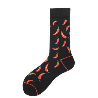 High Qualty New Fashion Food Pizza French Fries Hot Pot Cotton Happy Socks Men