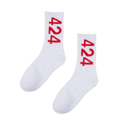 Wholesale Skateboard 424 Digital Sports Men Custom Logo Soft Cotton Men Tube Socks