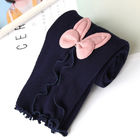 Wholesale High Quality Lovely Bowknot Solid Color Cotton Knitted Girls Leggings