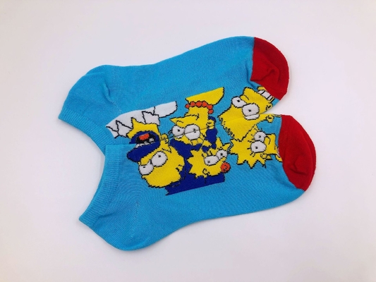 Good Quality In Stock Funny Cute Cartoon Anime Pattern Couples Socks Soft Cotton Ankle Socks