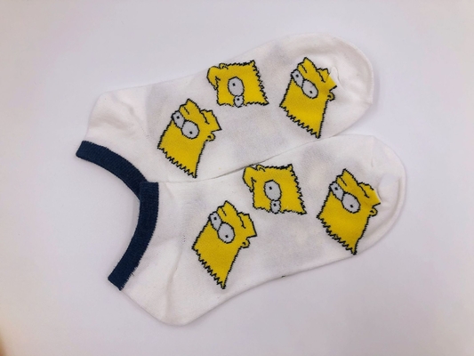 Good Quality In Stock Funny Cute Cartoon Anime Pattern Couples Socks Soft Cotton Ankle Socks