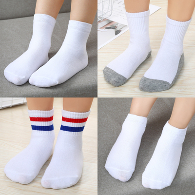 Wholesale All Seasons Simple White Grey Black Ankle Men Socks