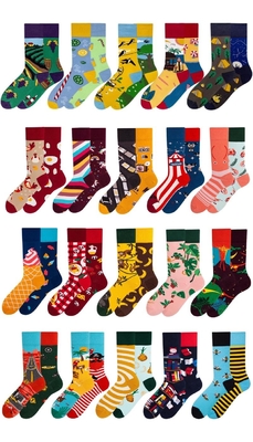 Wholesale New Fancy Trend Novelty Cartoon Couples Socks Cozy Cotton Crazy Animals Socks