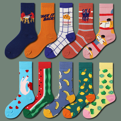 Hotsale New Fancy Trend Novelty Cartoon Couples Socks Cozy Cotton Crazy Animals Socks