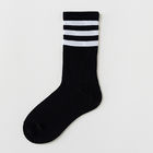 Wholesale Spring New Style Fashion 3 Lines Striped Sports Men Socks Breathable Cotton Trendy Teen Tube Socks