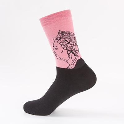 fashionable Socks Man Figure Character Jacquard Cartoon Sock Breathable Cotton Fashion Crew Man Socks