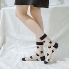 New Product Summer New Love Silk Sweet Beauty Japanese Cute Crystal Silk Thin Tube Women'S Socks