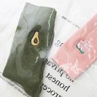 Wholesale New Fancy Embroidery Fruits Avocado Strawberry Women Socks Candy Color Cotton Socks