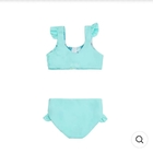 Wholesale OEM ODM Opa Blue elastic Training Two-piece Swimwear Young Girls Anti-UV