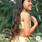 Wholesale Oem Odm Lemon One-Shoulder Soft Material Children Girl Swimwear Two-Piece Bikini