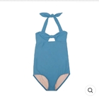 Wholesale Private Label OEM Custom Blue Sky Children Swimwear Kids Girls One-Piece Bikini
