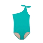Private Label One Piece Single Shoulder Design Blue Baby Swim wear