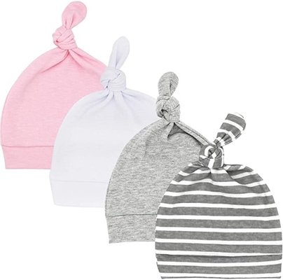 Ins 100% Cotton Private Label Newborn Beanie Hospital Hat Infant 0-6 Months Unisex