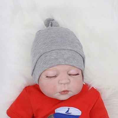 Ins 100% Cotton Private Label Newborn Beanie Hospital Hat Infant 0-6 Months Unisex