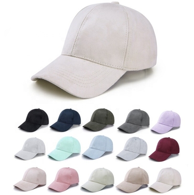 Wholesale Custom Embroidery Plain Blank Dad Hat Cap Multicolor Suede Baseball Cap