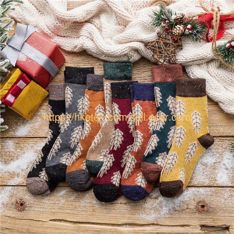 Wholesale Cheap Top Sale Winter 50% wool Funny Socks Christmas Gift Socks For Adults