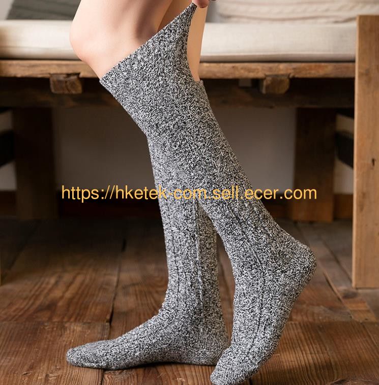Wholesale Women Sexy Solid Color Knee High Socks Ribbing Warm Stocking Long Tube Socks For Women
