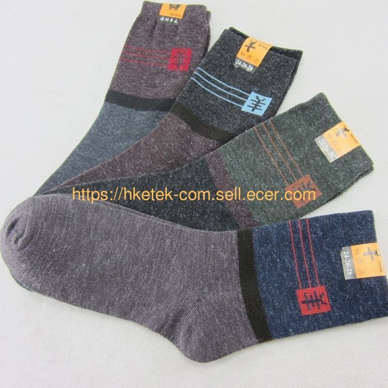 Wholesale Autumn Popular Thick Warm Casual Cheap Wool Socks for Men