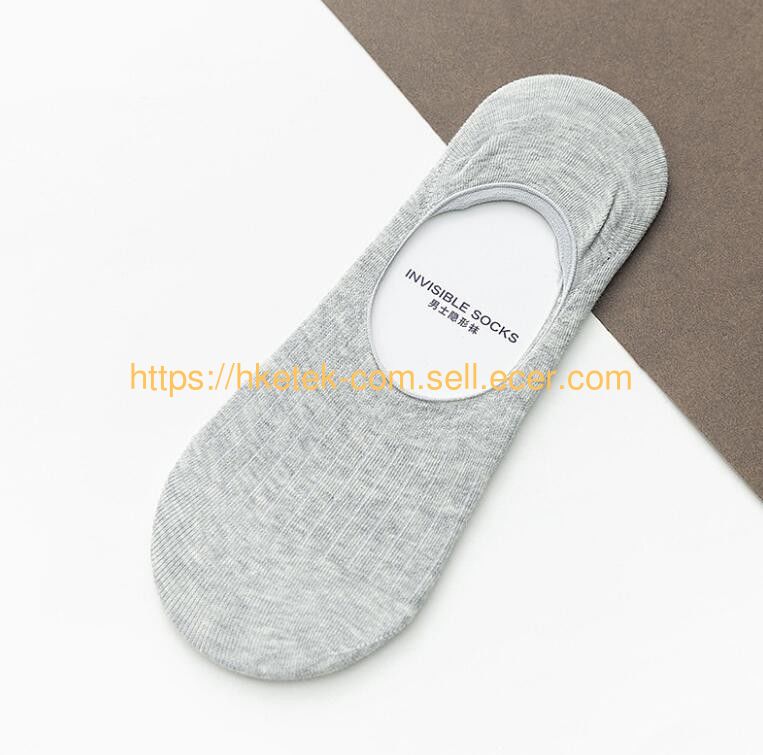 Hot Sale New Arrivals Striped No Show Anti Slip Soft Cotton Invisible Socks Men