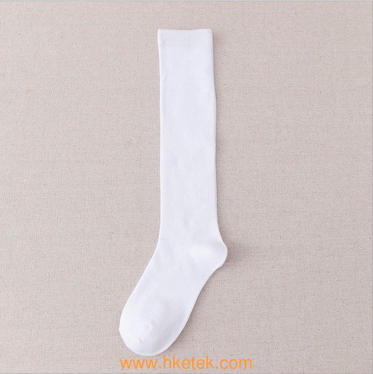 hotsale Women Solid Color Knee High Socks Cotton colorful Long Tube Socks For School Girl